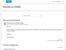 Tablet Screenshot of moodle.iasbs.ac.ir